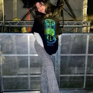 NASTY GAL CHECKERED FLARE PANTS